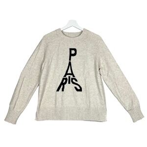 Loft Paris Eiffel Tower Graphic Knit Sweater,